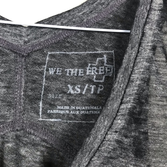 🆕 We the Free People Black Gray burnout tank Top - Picture 5 of 7